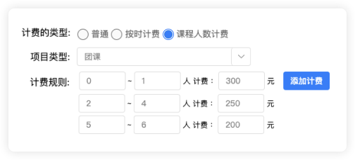 按实际出勤人数扣费